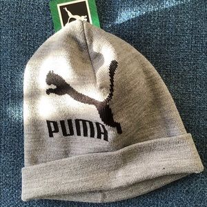 Puma gray beanie hat